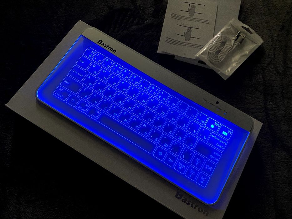 Клавиатура Сенсорная стеклянная Bastron B9 Тач-Пад