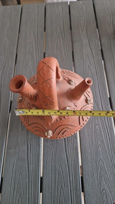 Bilha de barro Olaria pedrada de Nisa - feita à mão