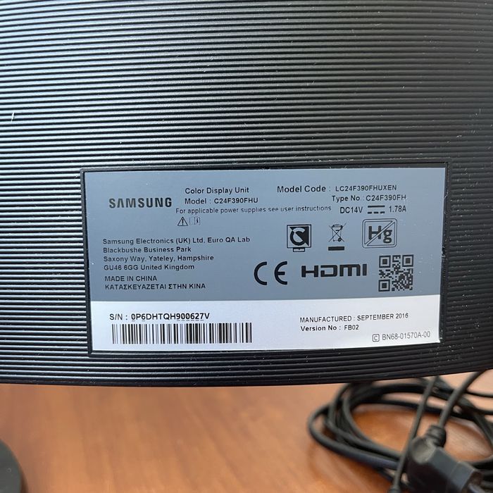 Продам вигнутий монітор samsung 24 дюйма