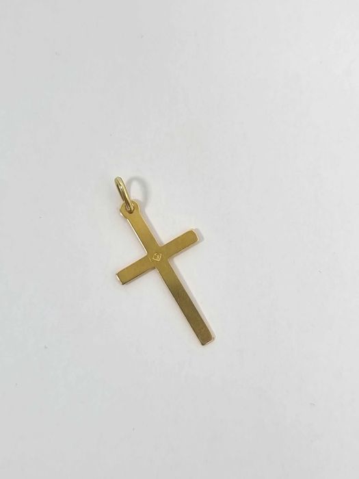 Złota zawieszka krzyżyk p:585 w:0,88g
