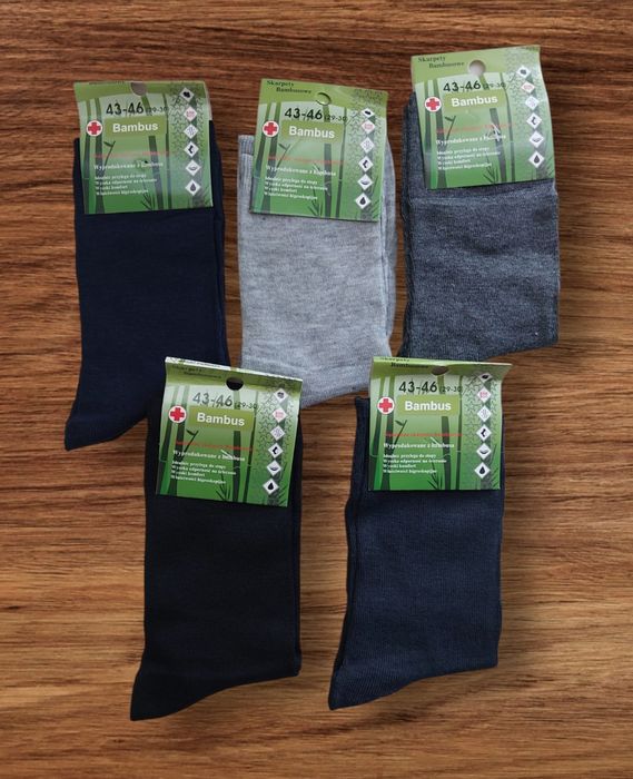 Skarpety męskie bambusowe 5 par 16 zł