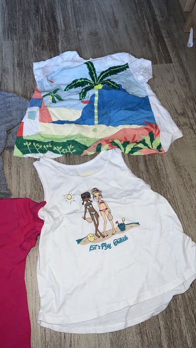 6 tshirtów koszulek dziewczynka 104-110 cm razem