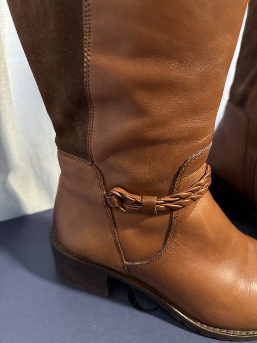 Oryginalne skórzane kozaki Caprice