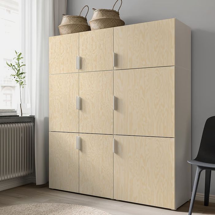 System IKEA PLATSA / KALBADEN front szuflady, żywy efekt sosny, 60x20 cm