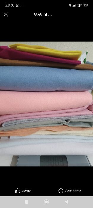 Feltros disponíveis para artesanato