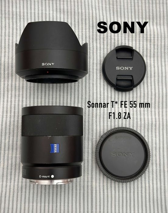 Sony Carl Zeiss Sonnar T* FE 55mm F1.8 ZA Lens E-Mount