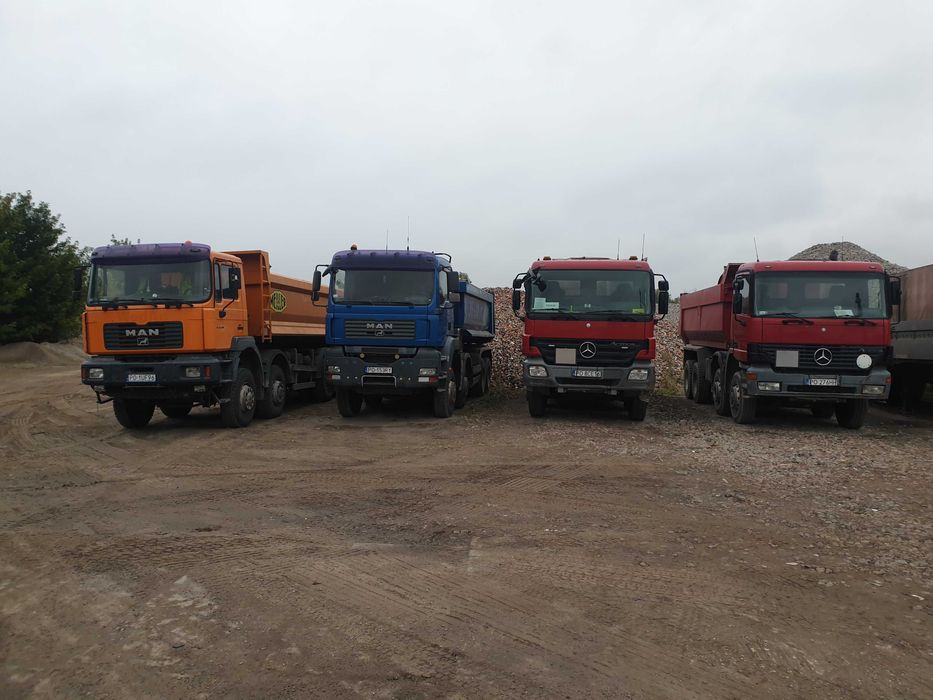 Żwir Piasek Ziemia Kamień Gruz Beton Tłuczeń TRANSPORT 1-25 TON