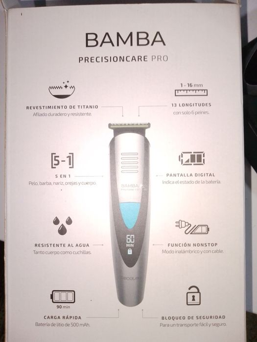 Акумуляторна машинка для стрижки, тример, бритва Bamba pro