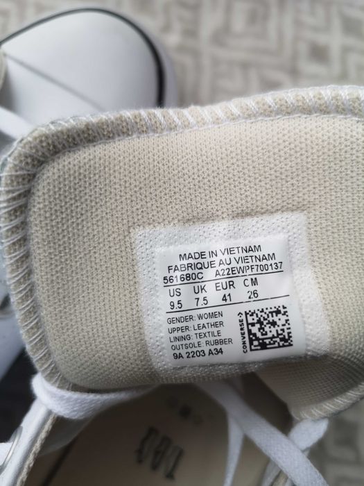 Converse All Star, skóra naturalna, roz.41 Nowe jak Ecco