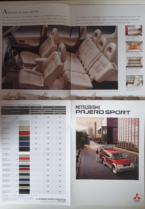 Catálogo e Folheto - Mitsubishi Pajero Sport - original