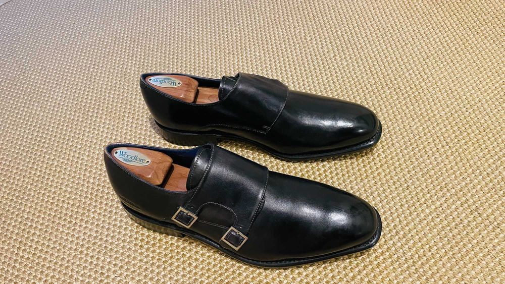 Novos sapatos masculinos com fivela dupla da Melvin & Hamilton