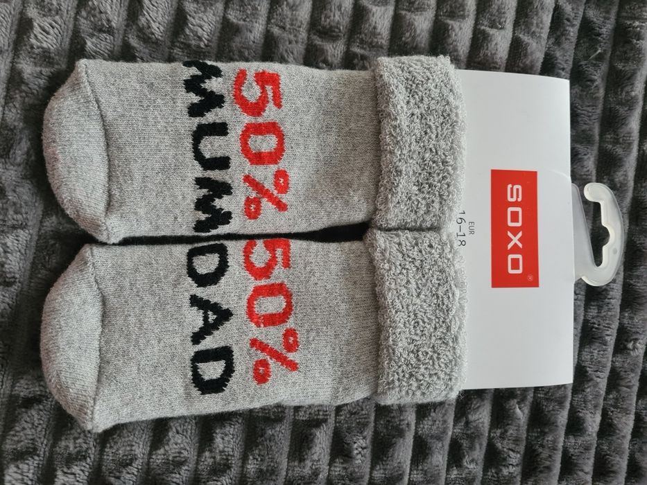 SOXO skarpetki niemowlęce  50%mum 50%dad