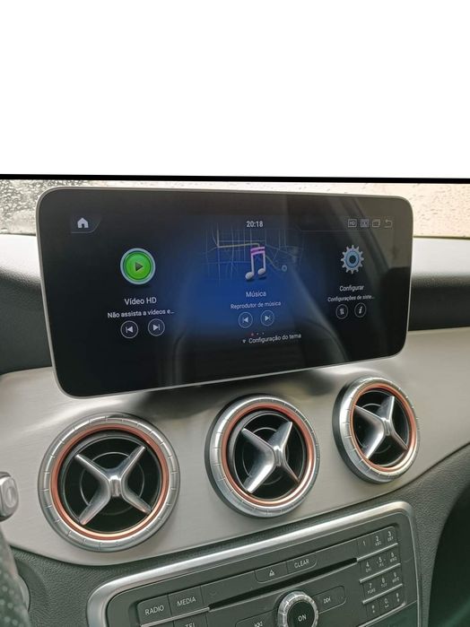 Tela Android 14 com GPS Mercedes Classe A/CLA/GLA (Artigo Novo)