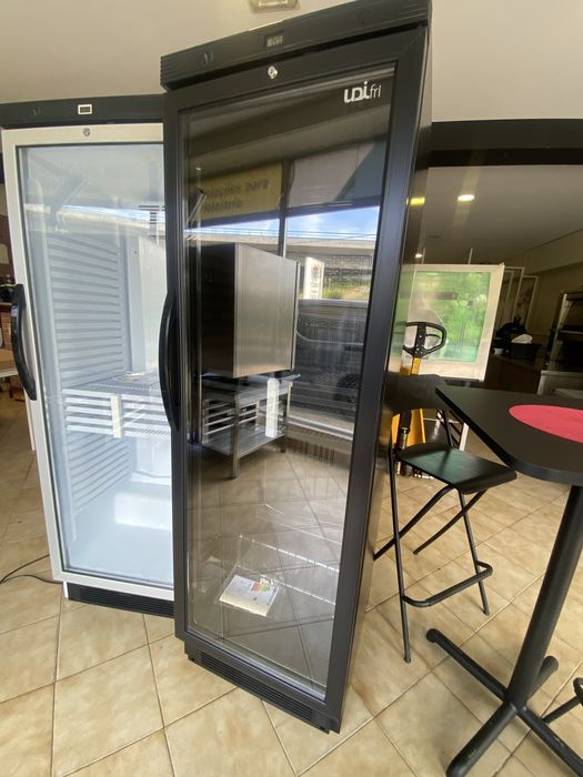 Armário frigorifico Porta de vidro preto NOVO