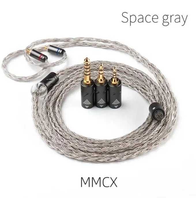 QKZ Q1 MAX Grey - 16и жильный кабель с сменными Jack 2.5/3.5/4.4