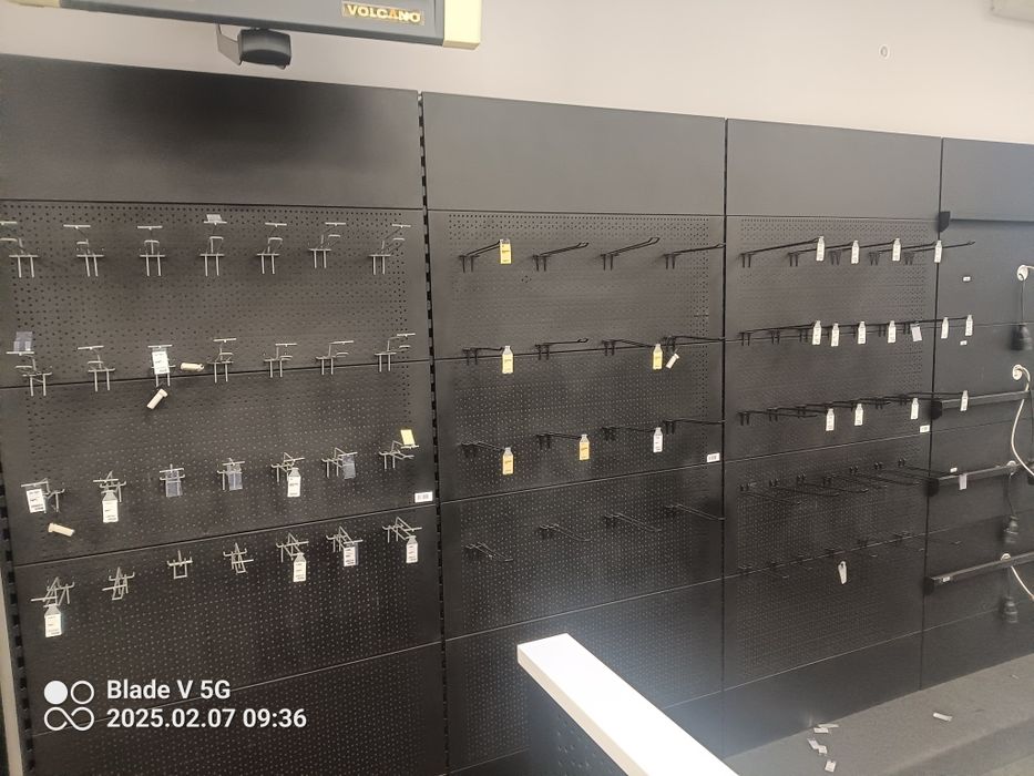 regały przyścienne metalowe modułowe sklepowe meble magazynowy garaż