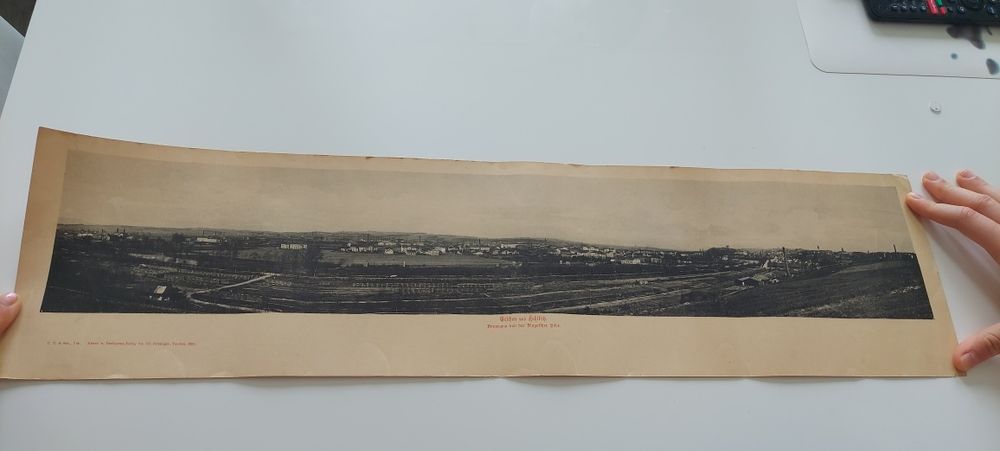 Pocztówka panoramiczna Cieszyn Tesin Teschen 1900 panorama