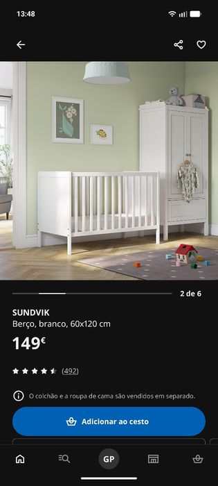 Berço Ikea com colchão