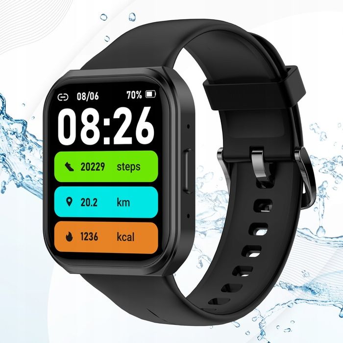 Smartwatch Męski Rozmowy Zegarek Sportowy Gry Menu Polskie Pomiary Sms