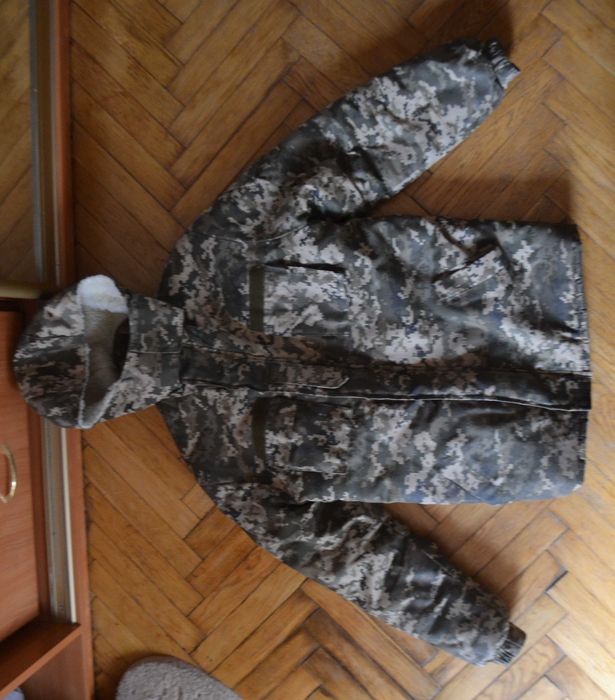 Куртка зимняя военная. Бушлат тактический. С капюшоном (отстёгивается)