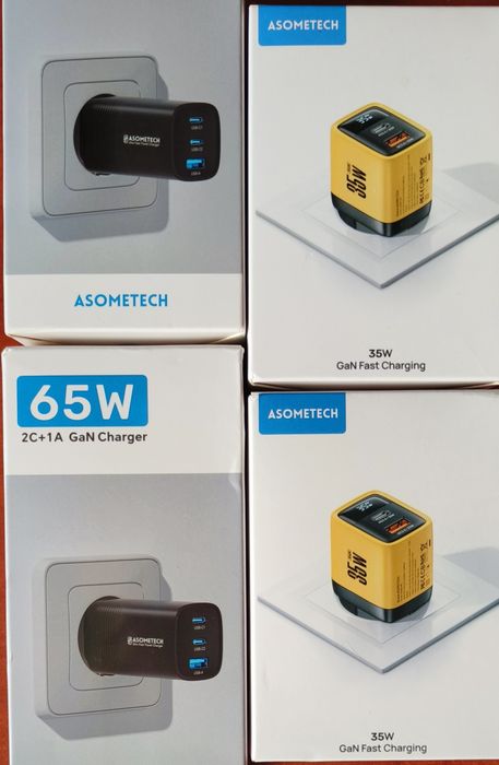 Asometech GaN 35W, 65W + кабель