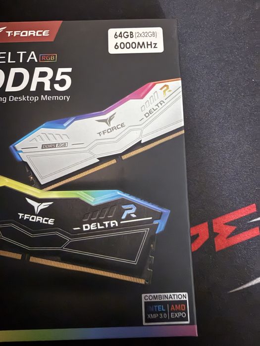 Memórias RAM DDR5 TeamGROUP T-Force DELTA RGB 2x32GB DDR5 6000MHz CL38 Novas