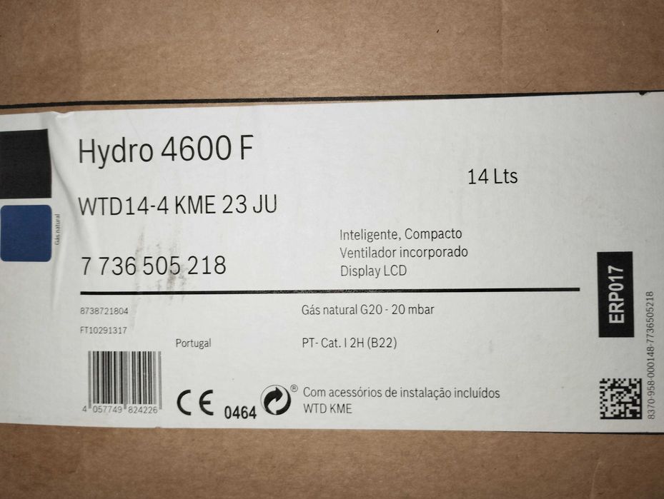 Esquentador a gás 14 LitrosJunkers (Bosh) Hydro 4600 K