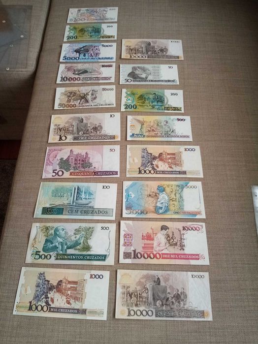 BRASIL 18 Notas Novas - NÃO Circuladas 11 Sem Recarga e 7 Com RECARGA