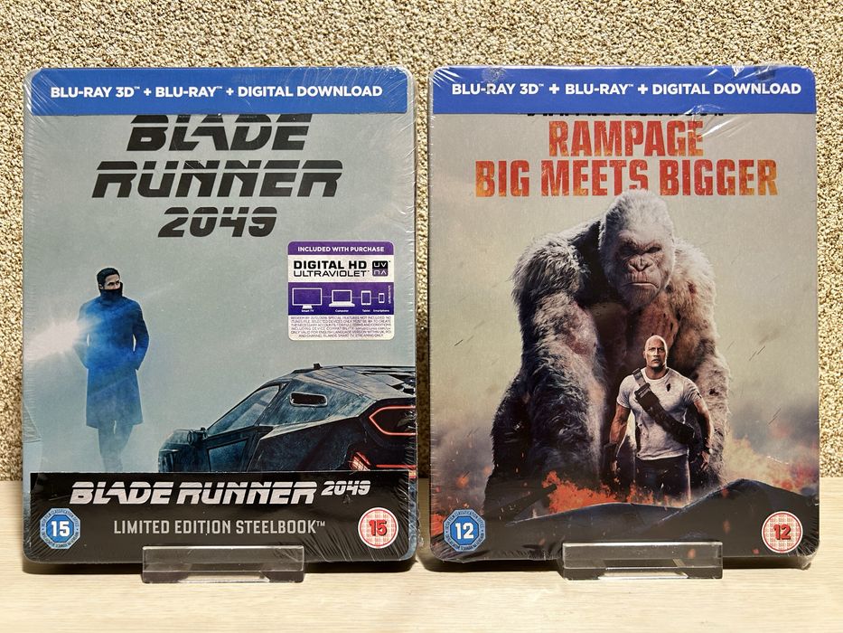 Steelbook Blu-ray DC Чудо-женщина/Человек из стали /Рэмпейдж