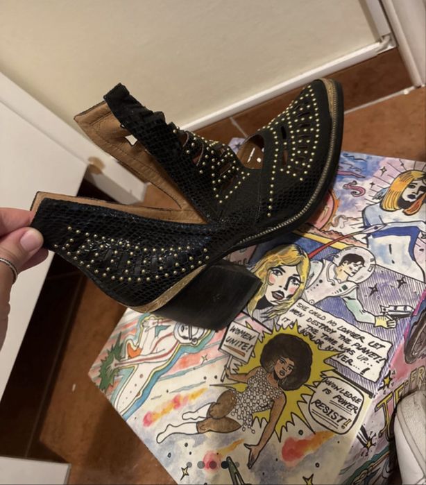 Sapatos MACEO black snake gold