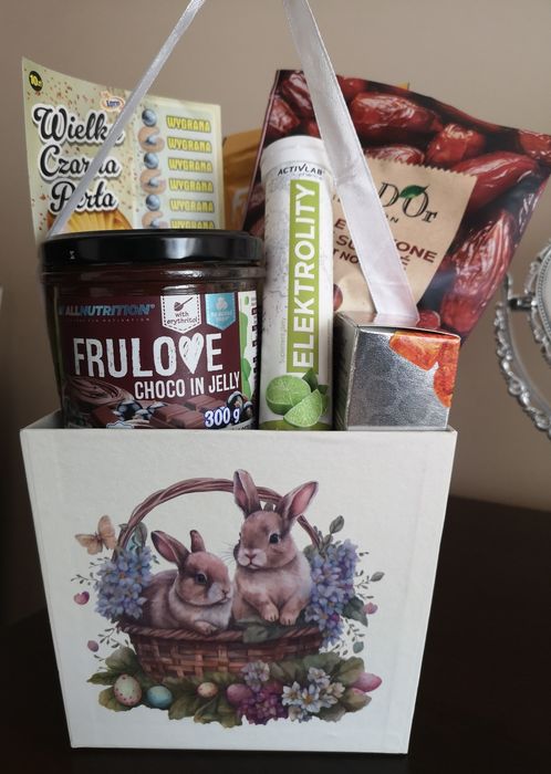 Pudełko na prezent box ozdobne pudełko z zajączkami