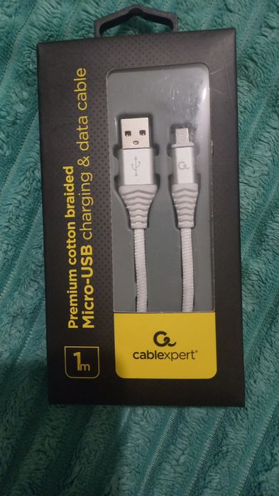 Кабель мікро USB 1 м, струм зарядки 2.1 А