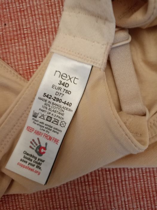 Nowy bawełniany biustonosz -next.