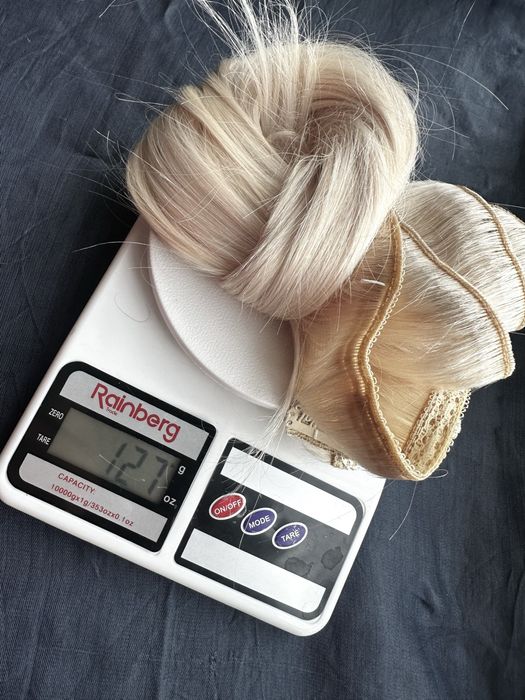 Волосся натуральне блонд на тресах заколках трессах волосы нвтуральные