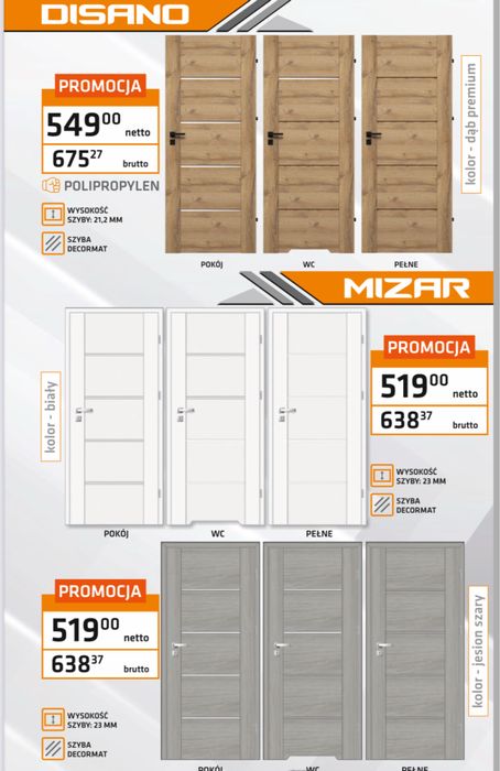 drzwi wewnętrzne  pokojowe łazienkowe ramowe