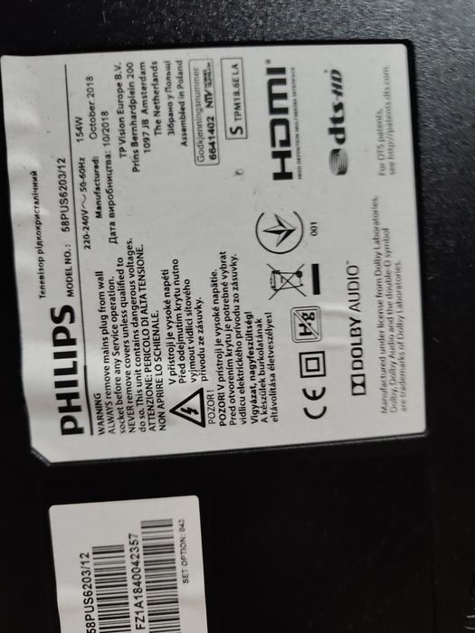 Smart TV Philips 58 cali Android