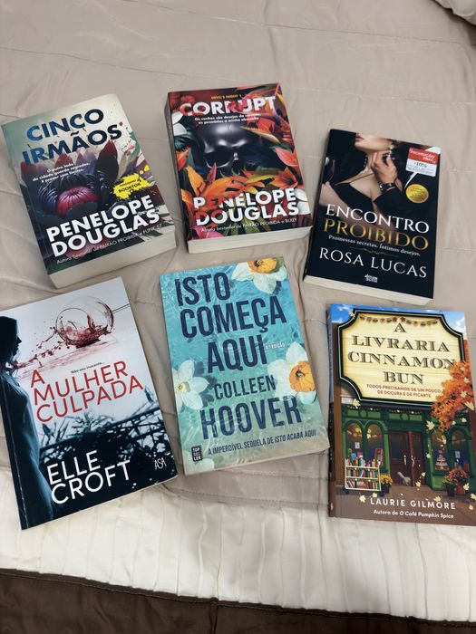 Lote de 6 livros – Romances e Suspense