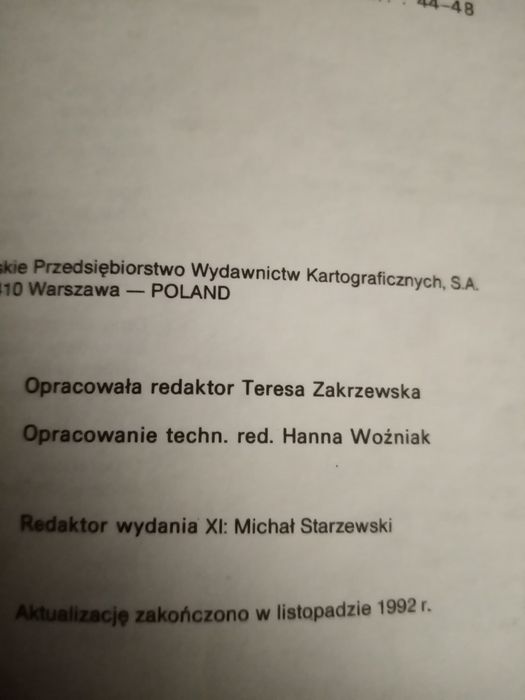 Stary.Plan miasta Warszawy z 1992r