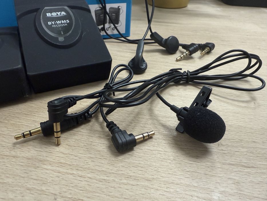 Mikrofon pojemnościowy - Zestaw bezprzewodowy BY-WM5