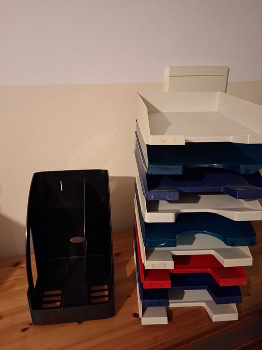 Plastic Desk Trays + Vertical Document Organizer436769049616721921
