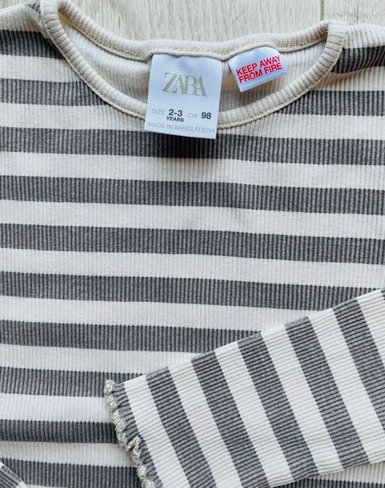 Jeansy i bluzka Zara dziewczęce r.98, 3 lata
