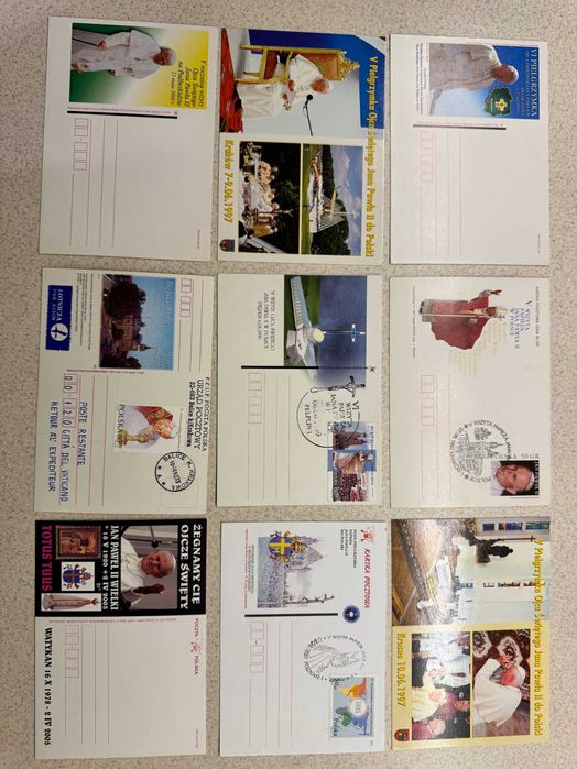 Kartki pocztowe Jan Paweł II - komplet 51 sztuk