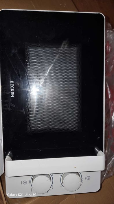 Microondas a funcionar