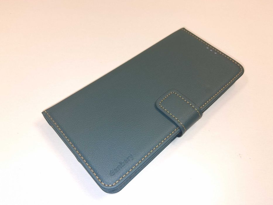 Z146 Etui Ganbary Portfel Skóra Samsung Galaxy A12 / M12 ZieloneKlapka