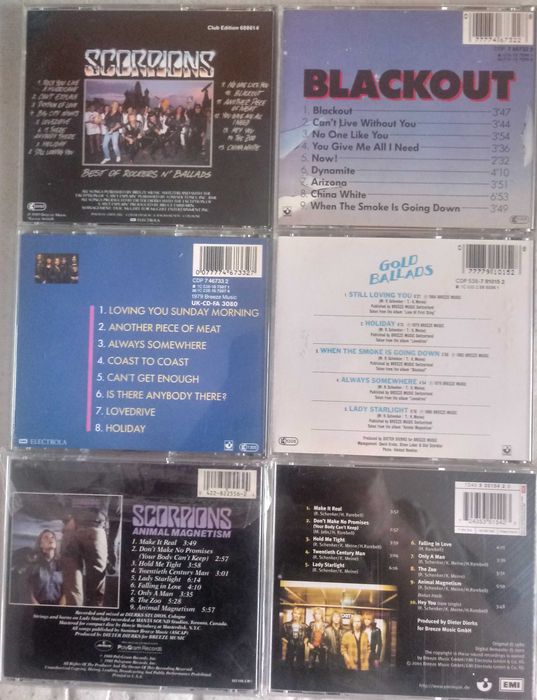scorpions/Dream Theater płyty cd