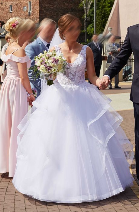 Suknia ślubna MS Moda, model „Deborah”, princessa, księżniczka