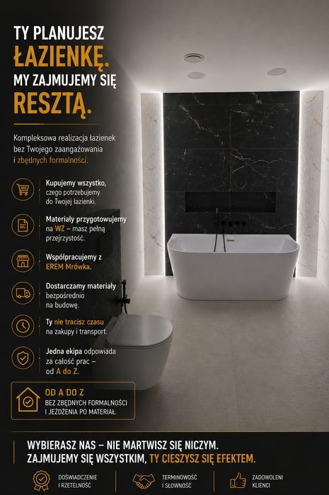 Kompleksowe wykończenia łazienek