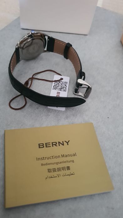 BERNY Men's Luxury Ultra-Thin Quartz Dress Watch (Model 2944M-B)
