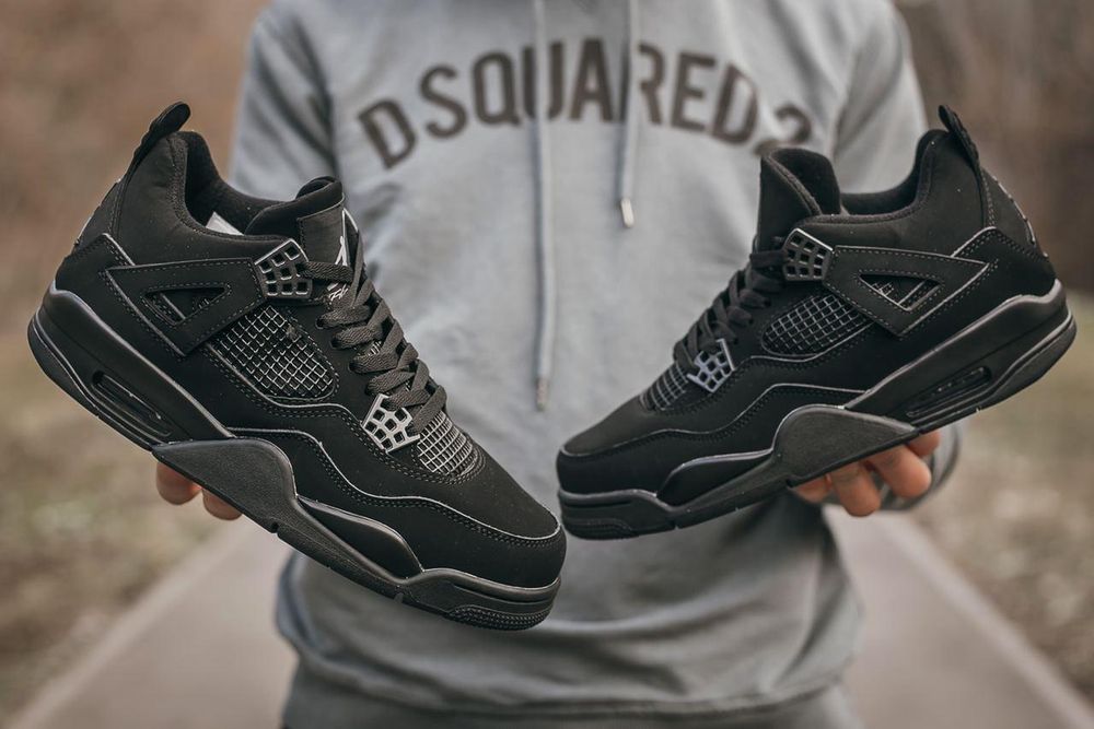 Кроссовки Nike Air Jordan 4 Retro Black Cat Найк Аир Джордан 4 М-29