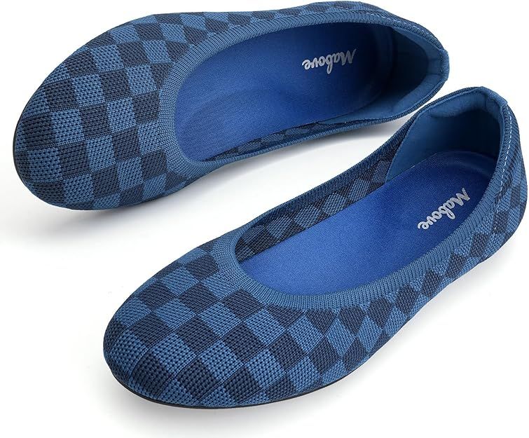 Baleriny damskie - ortopedyczne mesh slip-on - 40 niebieskie